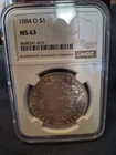 1884-O Morgan Dollar - MS-63 PCGS
