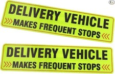 2PCS Delivery Vehicle Car Magnet, Reflective Safety Warning Signs for Cars Door