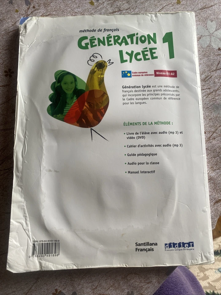 Generation lycee A1/A2 ELEVE+CD+DVD. NUEVO. Envío URGENTE. LIBRO DE TEXTO - Imagen 2 de 4