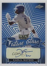 2021 Leaf Metal Draft Future Stars Blue Rainbow 10/35 Kahlil Watson Auto 14h3