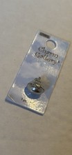 Charm/pendant Faux Silver Football. New.
