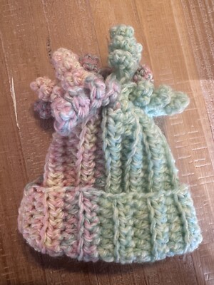 Pastel Newborn Baby Toddler Crochet Colorful Cute Curly Q Hat Beanie Photo Prop