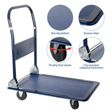 150KG Folding Platform Trolley Truck Sack Transport Heavy Duty Flat Bed Cart