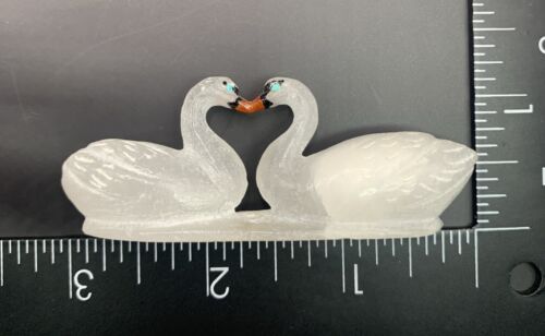 Zuni Hubert Pincion cigno da intaglio fetish 3" - Foto 4 di 9