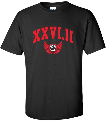 "XXVI.II" T-Shirt Sz S-4XL marathon 26.2 distance running runners cross country - Picture 2 of 5