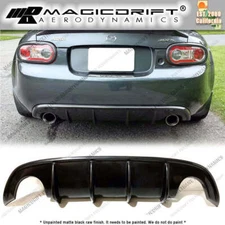 For 09-15 Mazda Miata NC2 NC3 MDA Style 4-Fin Rear Bumper Lower Diffuser Lip