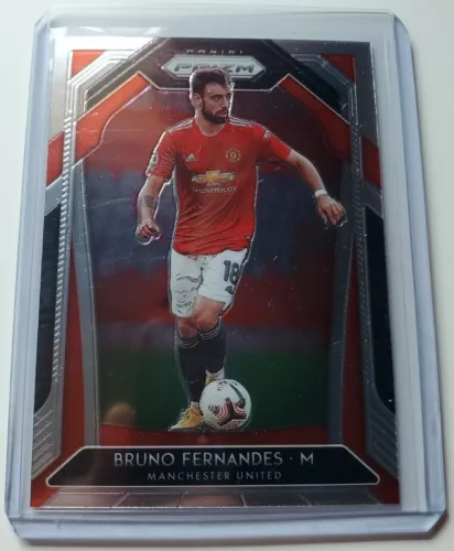 2020-21 Panini Prizm Premier League Bruno Fernandes Base MANCHESTER UNITED #12