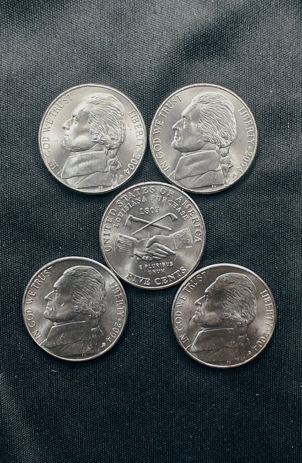 Lot Of 5 Rare 2004 P Jefferson Nickel Louisiana Purchase 1803 , Special ...