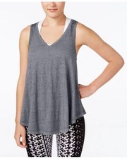 New Calvin Klein Performance Women Relaxed Icy Wash Yoga Tank Top PF6T3412 Gray