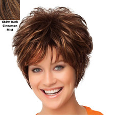 Eva Gabor Gala Layerd Synthetic Wig Natural G829+ Dark Cinnamon Mist HAIRUWEAR