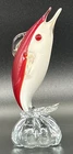Vintage Murano Red Art Glass Dolphin Figurine Paperweight – Handcrafted Elegance