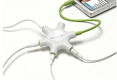 Belkin MIXIT Farbpalette Rockstar Multi 5-Wege Splitter für Kopfhörer - weiß