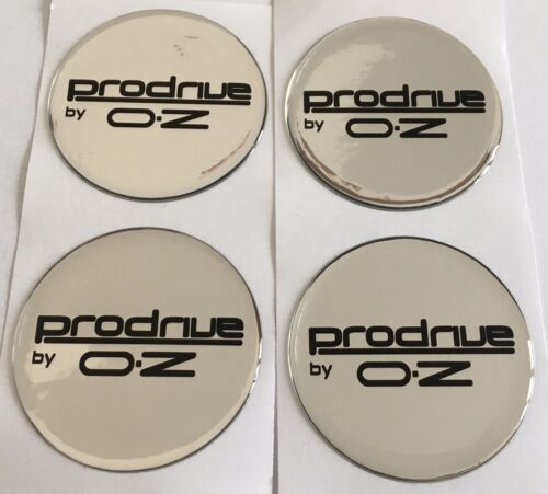 ALURAD PFF7 GT1 PRODRIVE OZ GEWÖLBTES HARZ MITTE KAPPE AUFKLEBER X4 CHROM 55 mm - Bild 2 von 5