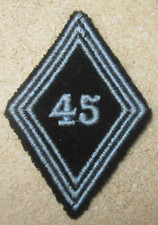 Losange M1945 45° Bataillon de Transmissions, 3 soutaches