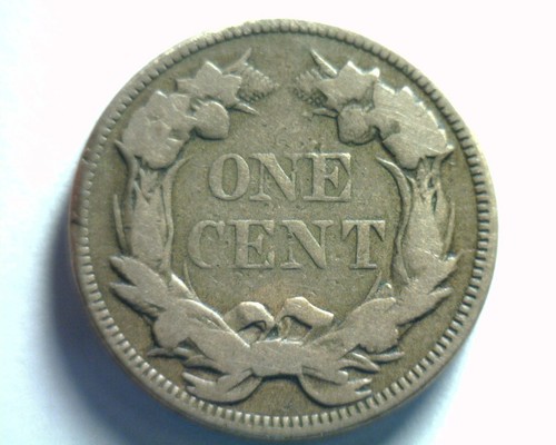 1858 LARGE LETTERS FLYING EAGLE CENT PENNY VERY FINE VF NICE ORIGINAL COIN - Picture 2 of 2
