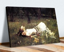 CANVAS WALL ART ARTWORK FRAMED PRINT John William Waterhouse Ophelia 1889