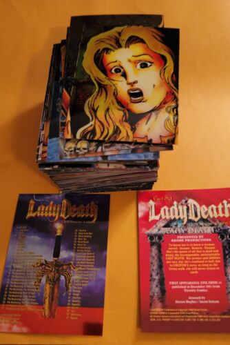 1994 Lady Death Chromium Collectors Cards 1-100 Complete Set + 1 Chase Card #2 - Picture 2 of 5