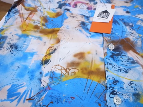 FUTURA x COMME des GARCONS SHIRT PRINT SHIRT CDG FUTURA2000 WEISS BLAU Gr. M - Bild 4 von 10