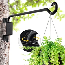 Qiang Ni Swivel Plant Hanger Bracket: 12-Inch Bird Feeder Hanger for Outdoor Wal