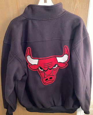 In the Paint Chicago Bulls Sweatshirt Varsity Letter Full Zip VTG Men's LARGE