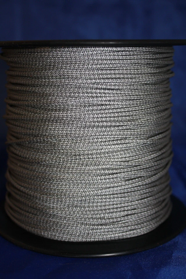 Silver & Black BCY #24 D Loop Rope Release Material 1' 3' 5' 10' 25' 50' 100'