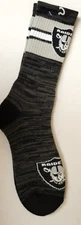 NFL Las Vegas Raiders Men's Socks, New (2-BAND STRIPE )