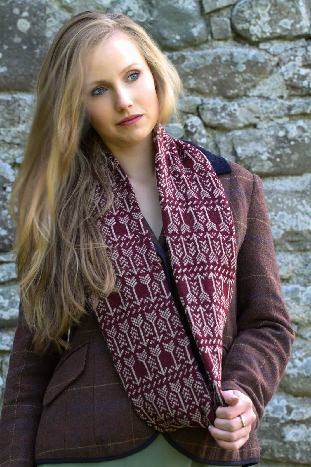 Scaldacollo Sciarpa Bordeaux Donna CLASSE77 Sciarpa Con Cappuccio