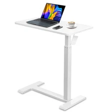 Height Adjustable Rolling Laptop Desk Cart Over Bed Hospital Table Stand New-