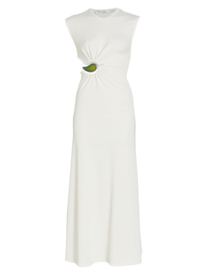 christopher esber strapless ruched dress Christopher Esber Strapless Ruche Dress in PISTACHIO