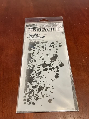 Stampers Anonymous Tim Holtz Layering Stencil Grime THS-130 Splatter Spots NEW