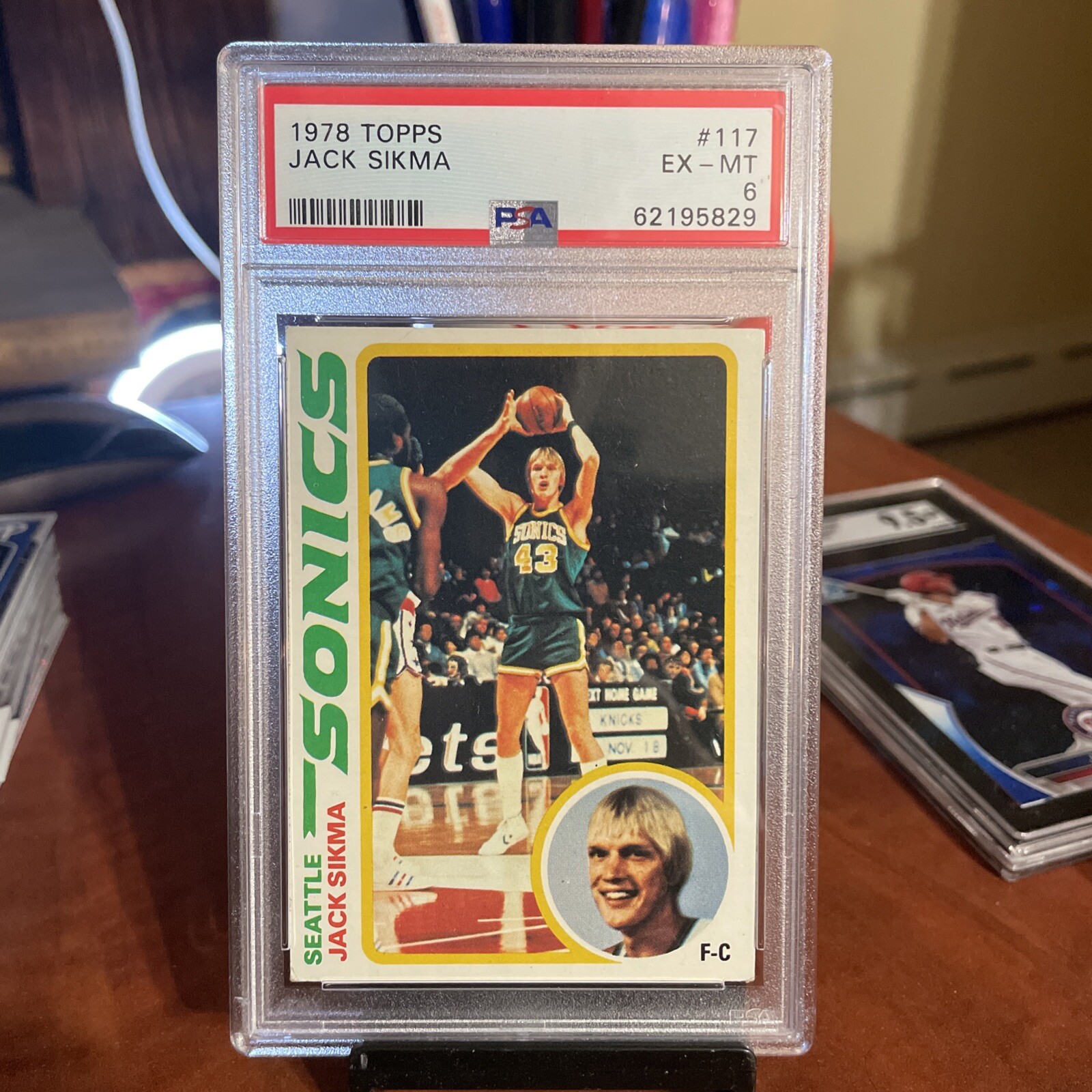 1978 Topps #117 Jack Sikma Rookie RC PSA 6 Hall of Fame Sonics