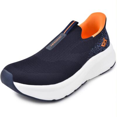 JACKSHIBO Mens Wide Toe Box Shoes Free up Hands Arch Support Orthopedic Sneakers