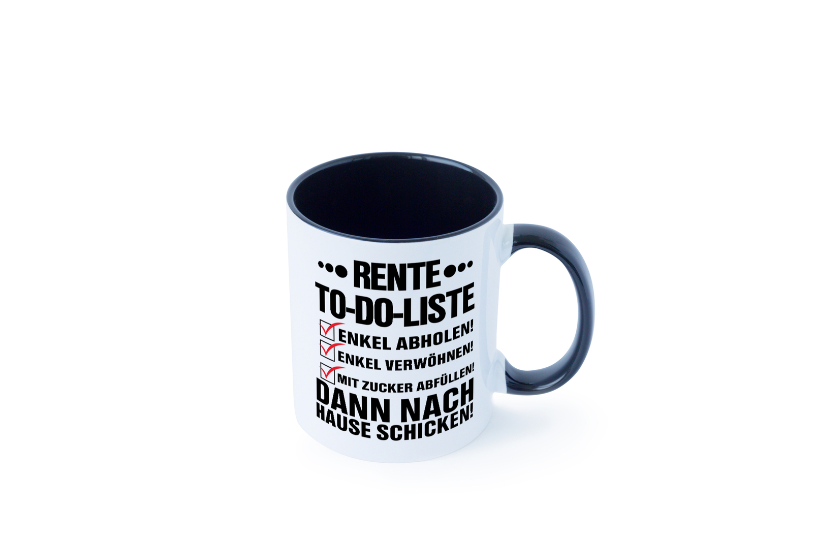 Rente To-Do-Liste | Rentner Tasse | Enkel verwöhnen Tasse - Geschenk