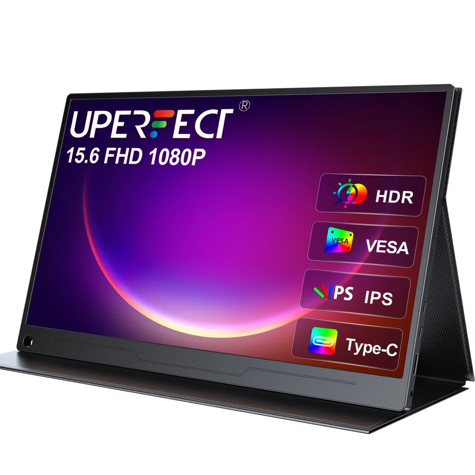 UPERFECT Monitor Portatile 15,6 Pollici Schermo Portatile IPS Screen FHD 1920x1080