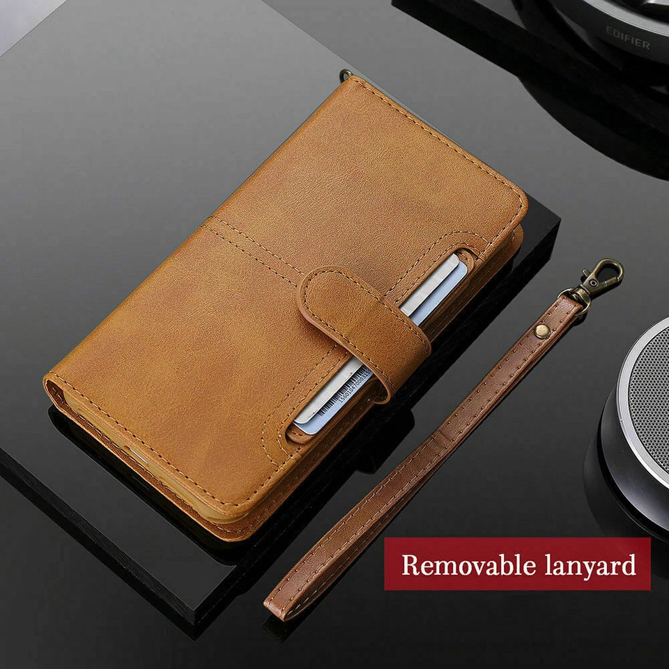 F iPhone 11 Pro Max Xr Xs 7 Detachable Leather Flip Wallet Case Card Slot Cover - Image 2 of 4