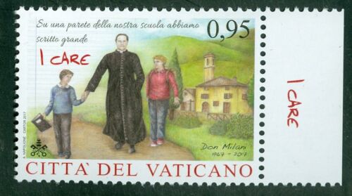 Ciudad del Vaticano Sc# 1658 2017, fr. Lorenzo Milani montado sin montar o nunca montado  - Imagen 1 de 1
