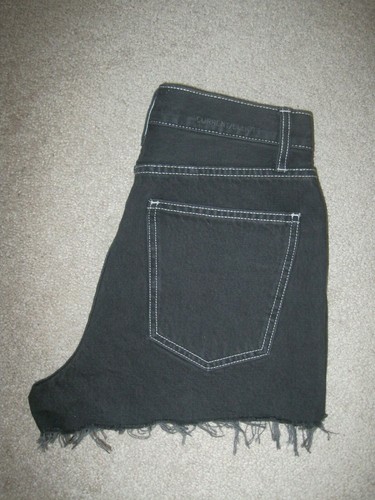 NWT Current/Elliott The Ultra High Waist Cut Hem Shorts, Charcoal, Sz 25 - Picture 12 of 12