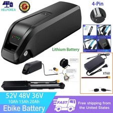 52V 48V 36V Lithium Battery for 200W-1800W Ebike Electric Bicycle 10AH/15AH/20AH