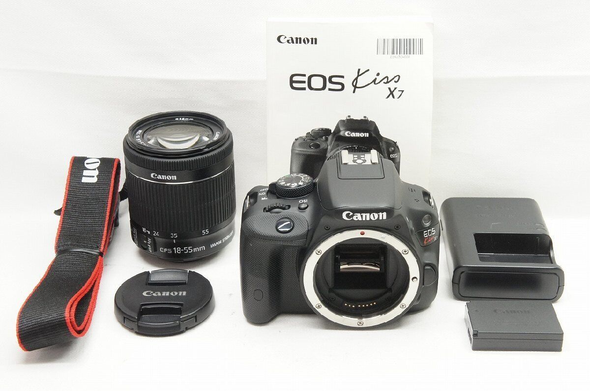 Canon Canon EOS Kiss X7 Body EF-S 18-55 IS STM Lens Kit DSLR Camera 220714e