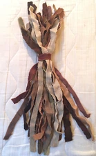 Bundled Hand-Dyed Wool Selvedges for Crafts, Prodding, Braiding Rugs #1