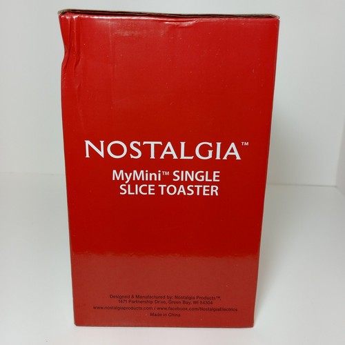 NEW Nostalgia MyMini Red Electric Single Slice Small Compact Toaster- SEALED NIB - Picture 4 of 15