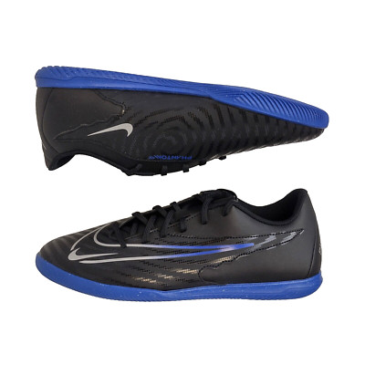Nike Phantom GX Club IC Black Chrome Hyper Royal Blue Shoes DD9485-040 Mens 11.5