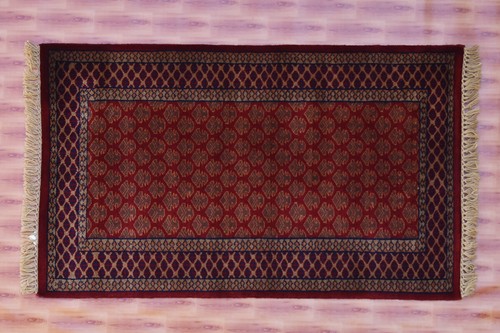 Traditional Hand-knotted Red Color Area Rug Wool Rug 2.6x4 Geometric - Picture 2 of 6