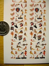 Nose Art Pin Ups Decals model airplane pin up girls super duper tiny