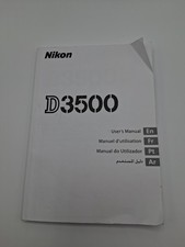 Nikon D3500 Digital Camera User's Manual Instruction Guide In English FR, PT AR