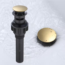 1 1/4 In. Pop-Up Drain Assembly in Brushed Gold