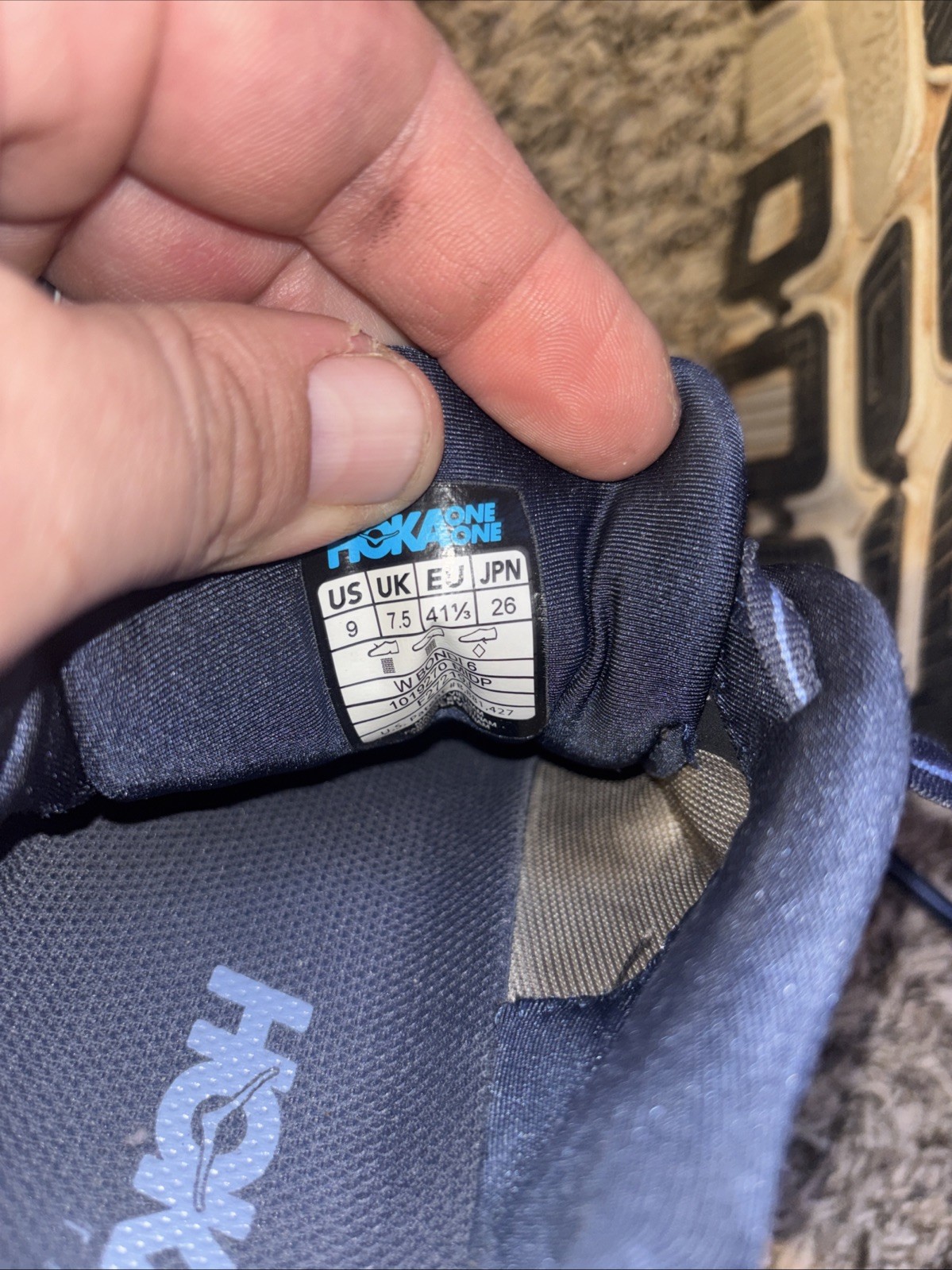 Hoka Shoes Bondi 6 Womens 9 Running Athletic Sport Comfort Cushion Blue Pink thumbnail 11