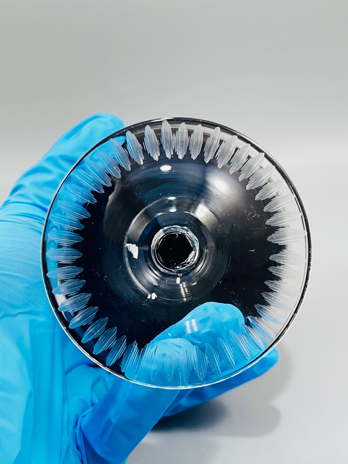 Ajka Marsala Ruby Red Cut to Clear Crystal Brandy Snifter Glass Bohemian