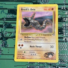 Brock's Onix 69/132 Gym Heroes Common Pokemon Card on eBay