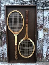 Wood Tennis Racket Bancroft Racquet Mounted On Wood 40